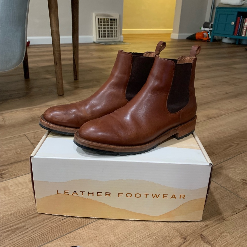 Patina daytripper chelsea boots leather men’s 7.5 cognac